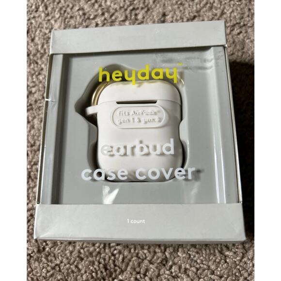 NWT Heyday Silicone Earbud Case Cover AirPods Gen 1 & 2 White - Picture 2 of 5